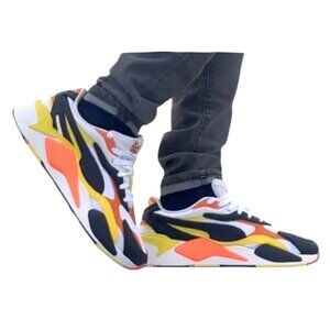Puma‎ RS-X Bold Multicolor Mens Sneakers Size 10- Black/Orange/Yellow/White